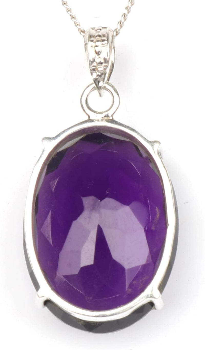 GEMHUB Gemstone Pendant Without Chain 44 CT-135 CT Oval Shape Sterling Silver Pendant Jewelry Women - Image 2
